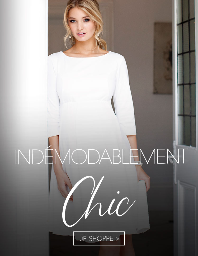 Robe de Grossesse Sienna mi-longue Crème Robe de Grossesse Sienna mi-longue Crème