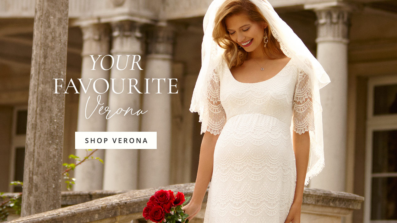 Verona Maternity Wedding Gown Ivory White