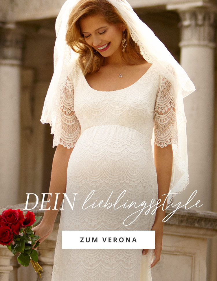 Verona Umstandsabendkleid in hellem Elfenbein / Weiß Verona Umstandsabendkleid in hellem Elfenbein / Weiß