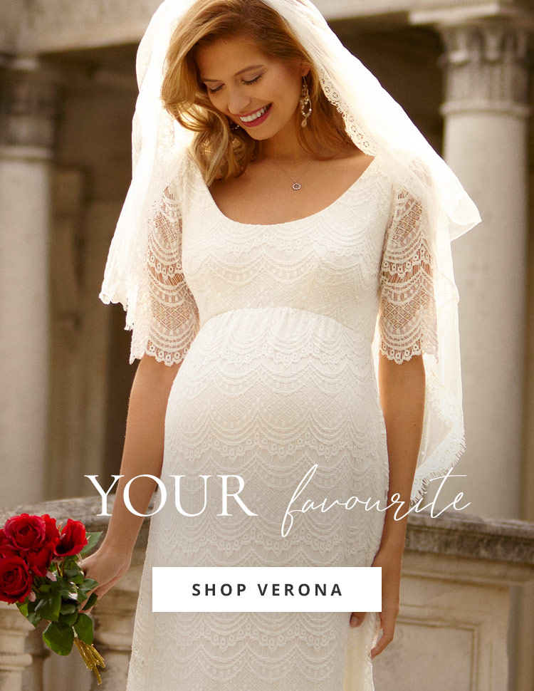 Verona Maternity Wedding Gown Ivory White Verona Maternity Wedding Gown Ivory White