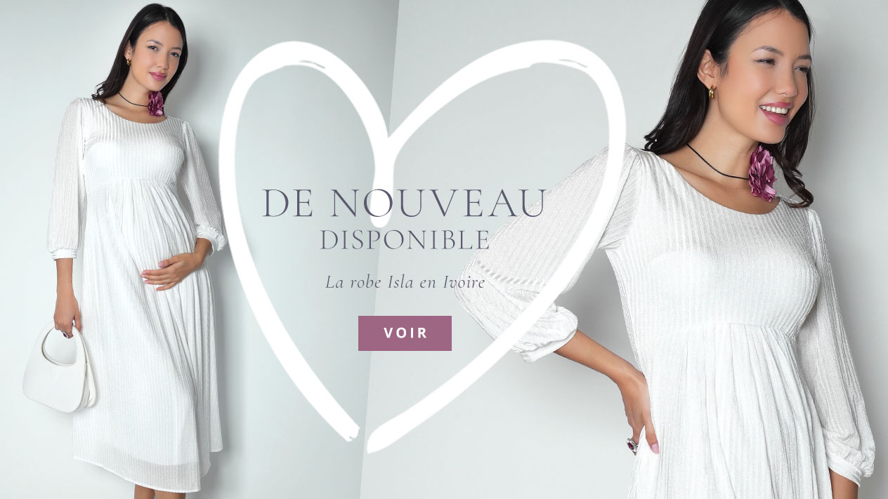 Robe en jersey côtelé Isla (Ivoire)