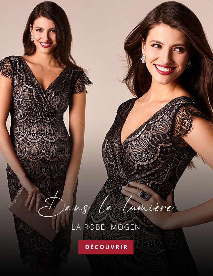 Robe de Grossesse Droite Imogen Noire Robe de Grossesse Droite Imogen Noire