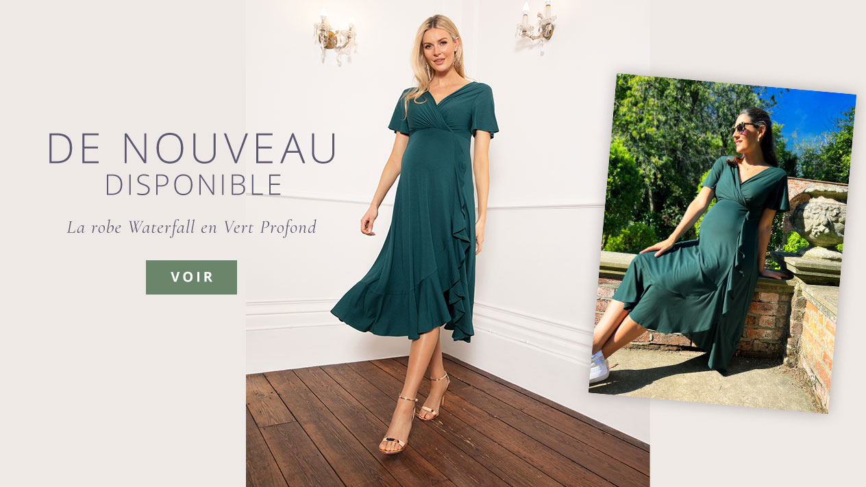 Robe midi Waterfall (Vert Profond)