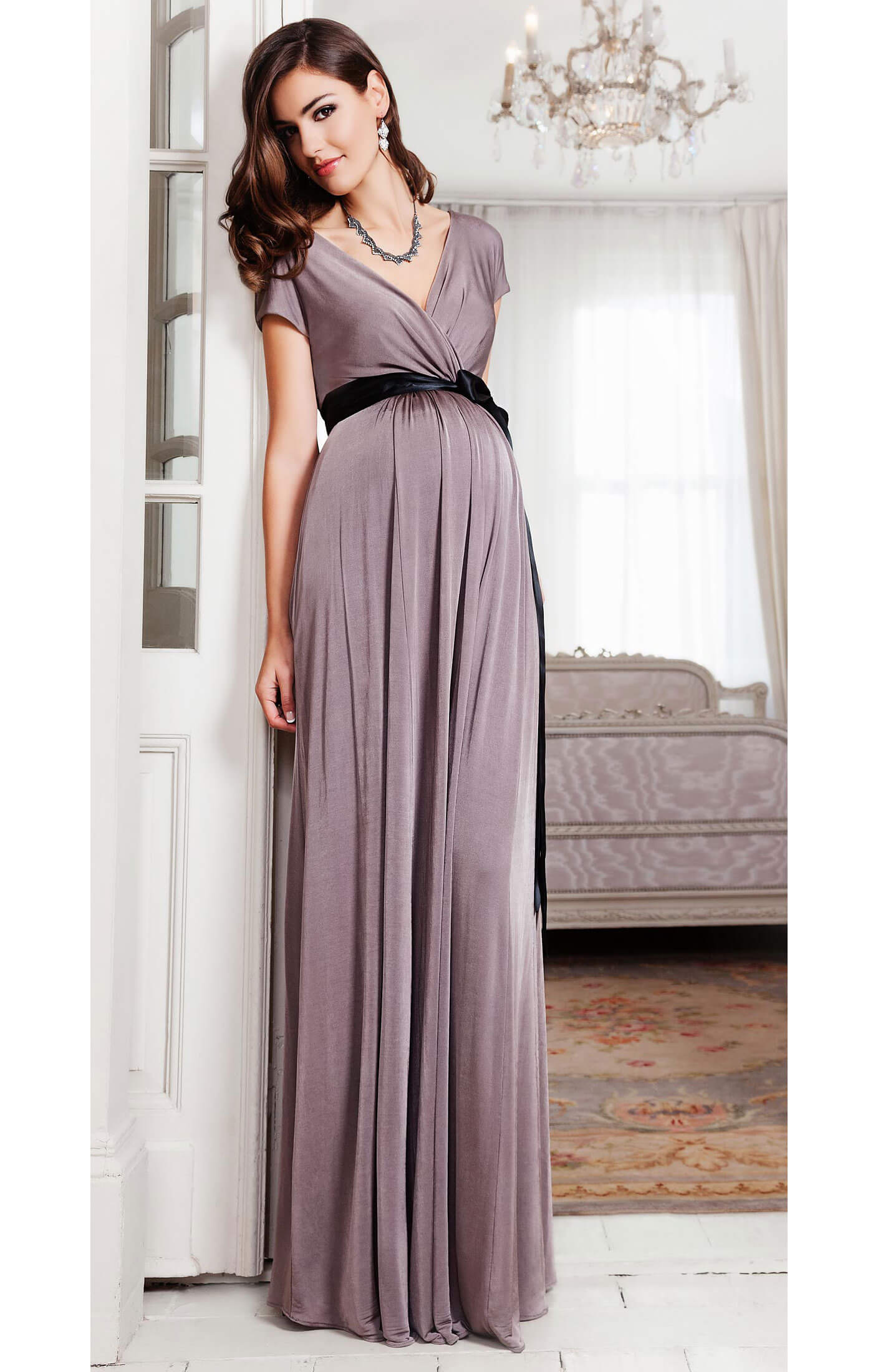 Alessandra Maternity Gown Long (Mink) - Maternity Wedding Dresses ...