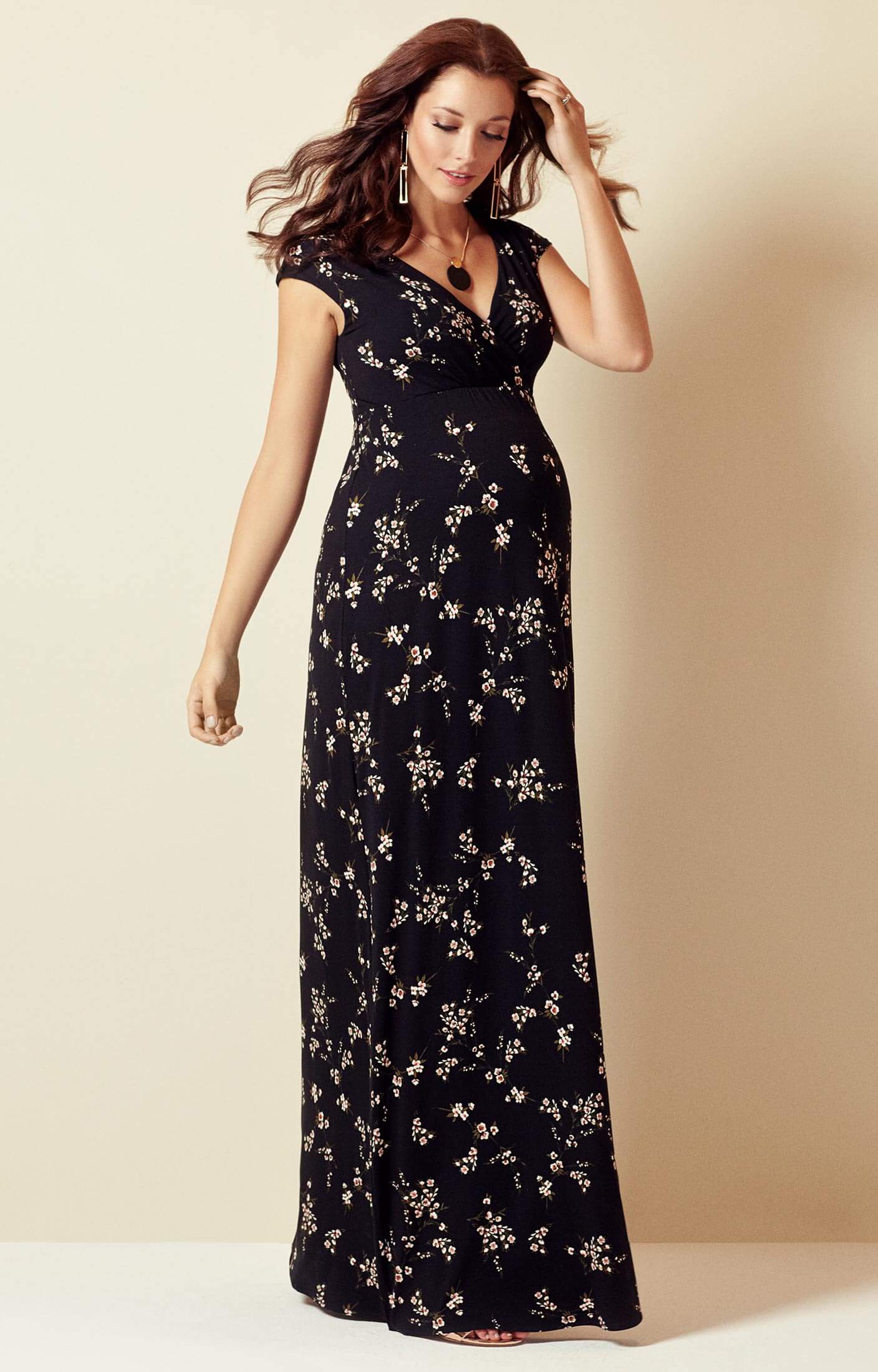 Alana Maternity Maxi Dress Night Blossom - Maternity Wedding Dresses ...