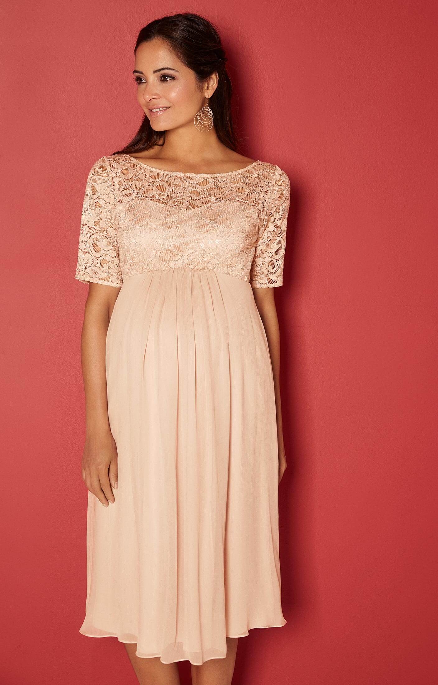 Alaska Maternity Chiffon Dress In Peach Blush Maternity Wedding 