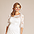 Amelia Lace Maternity Wedding Dress Short (Ivory)