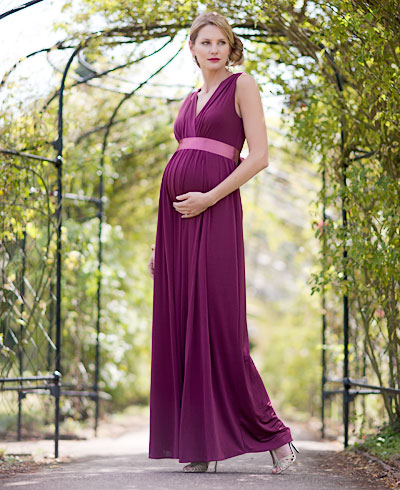 Anastasia Maternity Gown (Berry) - Maternity Wedding Dresses, Evening ...