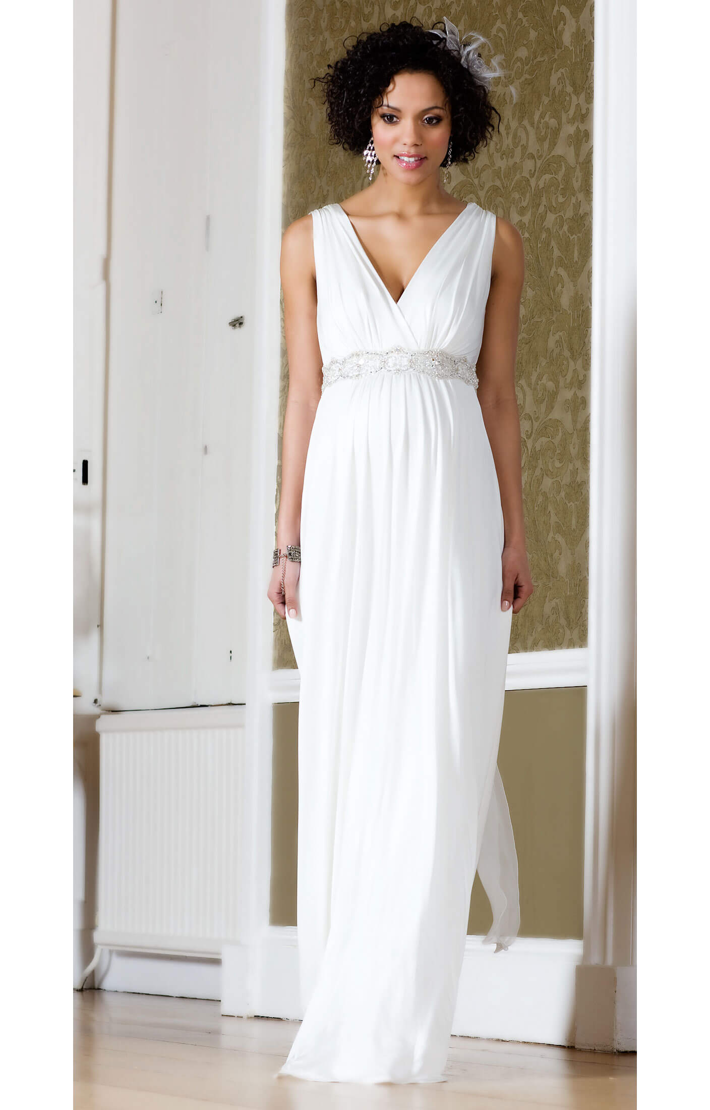 Ellie Maternity Wedding Gown Long Ivory - Maternity Wedding Dresses,  Evening Wear and Party Clothes by Tiffany Rose UK