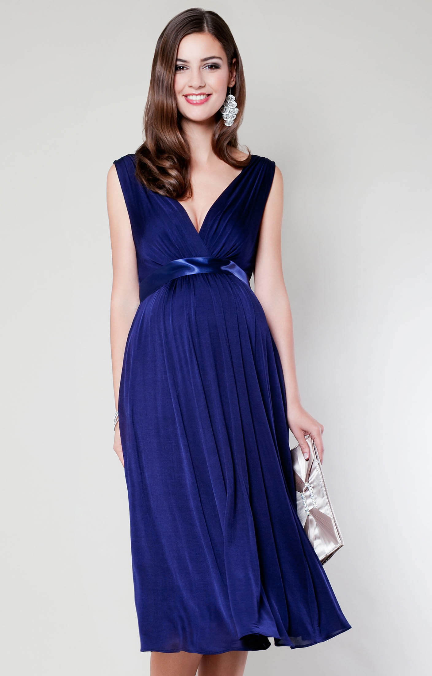 Royal Blue Strapless Formal Dress With Diamanté Back Detail - Pure