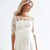 Asha Umstandsmoden-Hochzeitkleid in lang in Elfenbein/Weiß