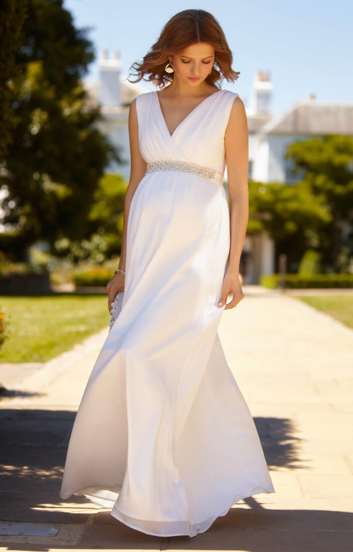 Tiffany Rose Ava Maternity Wedding Gown Long Ivory