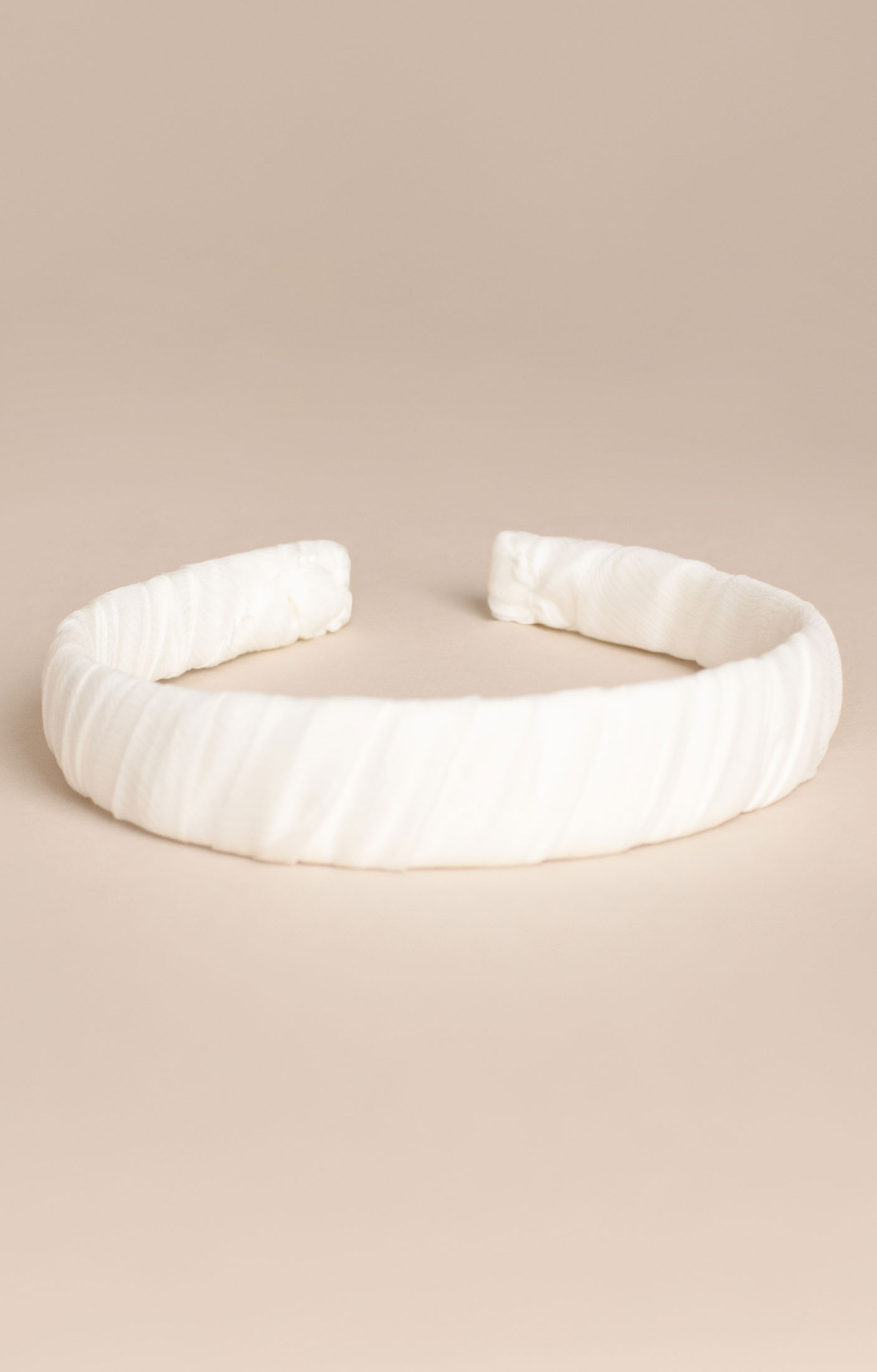 Image of Crinkle Chiffon Headband White
