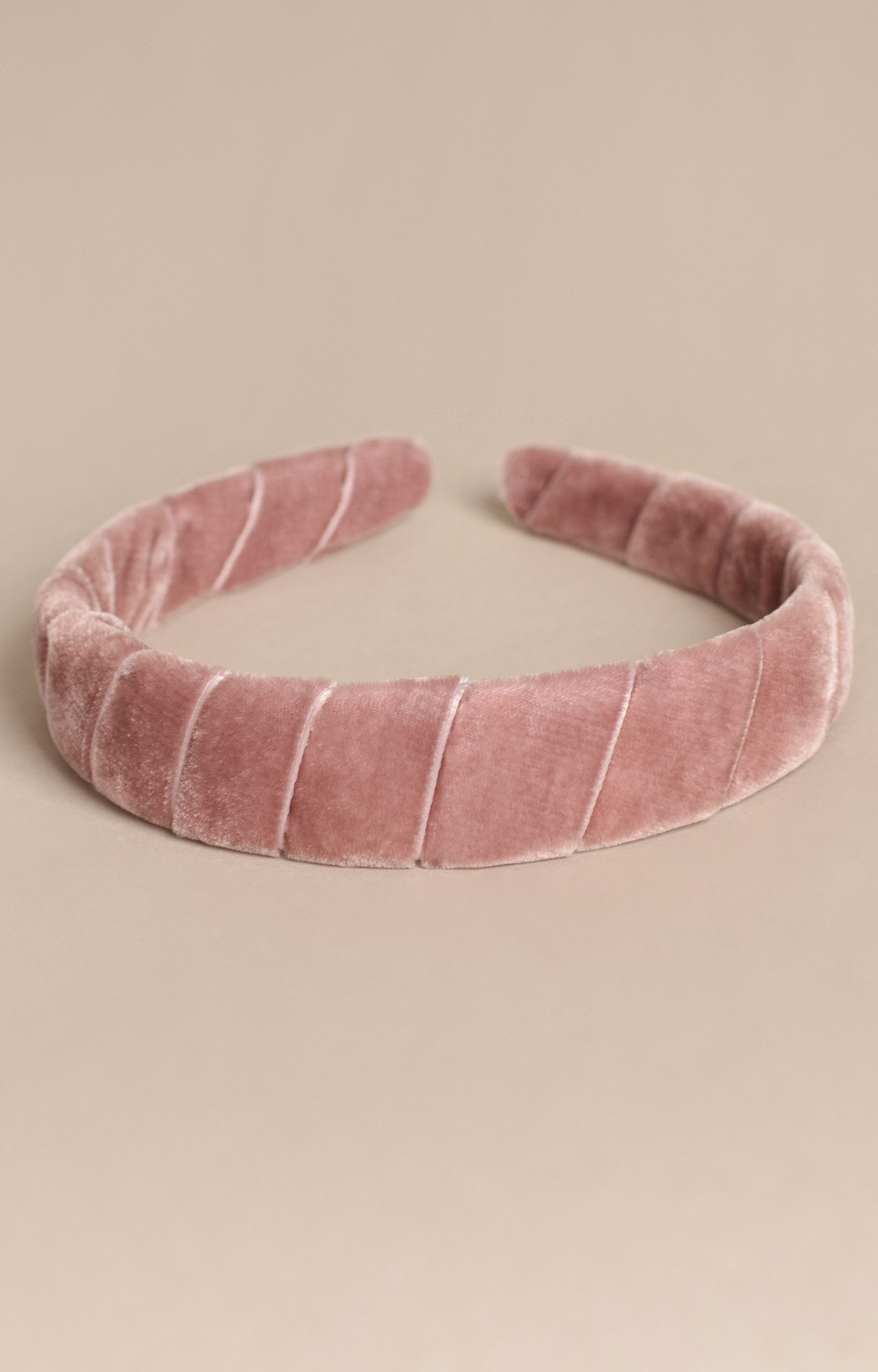 Velvet Wrapped Headband Dusty Rose - Maternity Wedding Dresses
