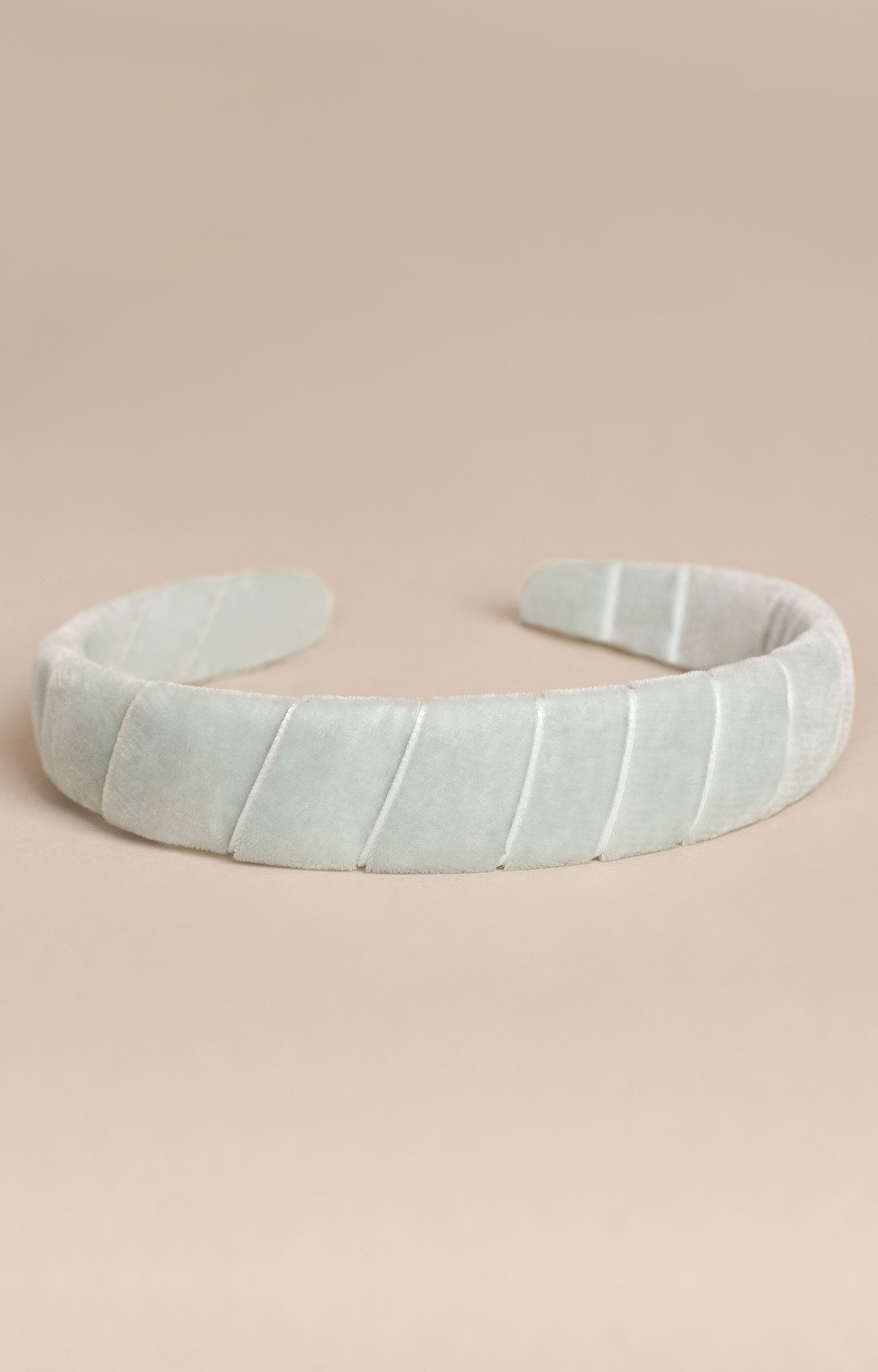 Image of Velvet Wrapped Headband Pale Aqua