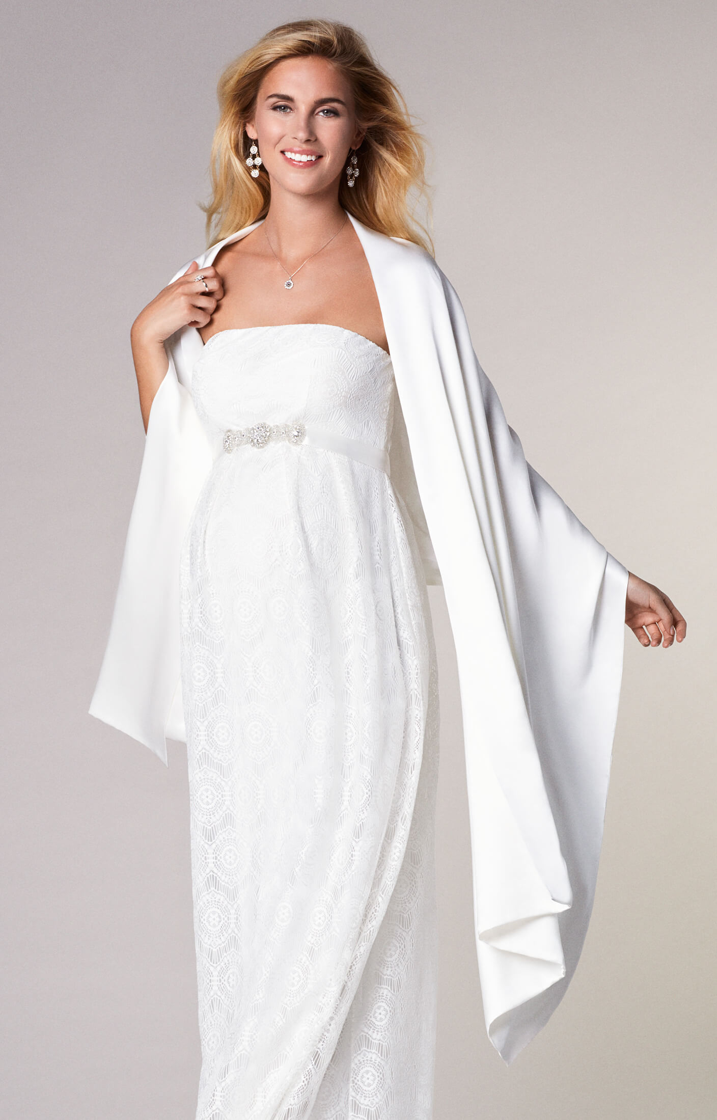 Silk Maternity Bridal Wrap Ivory - Maternity Wedding Dresses, Evening Wear  and Party Clothes by Tiffany Rose HK