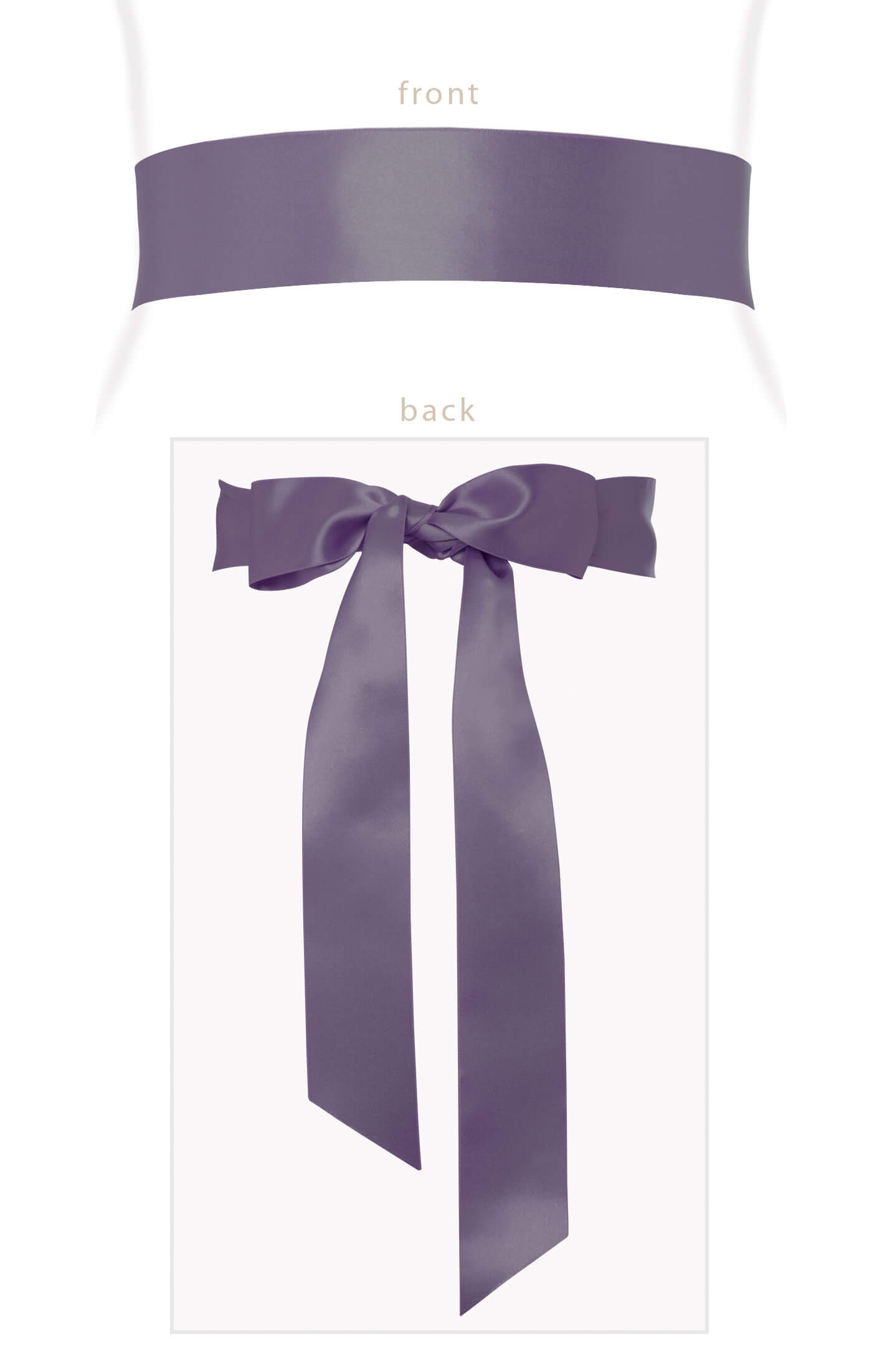 Image of Smooth Ribbon Sash Lavender