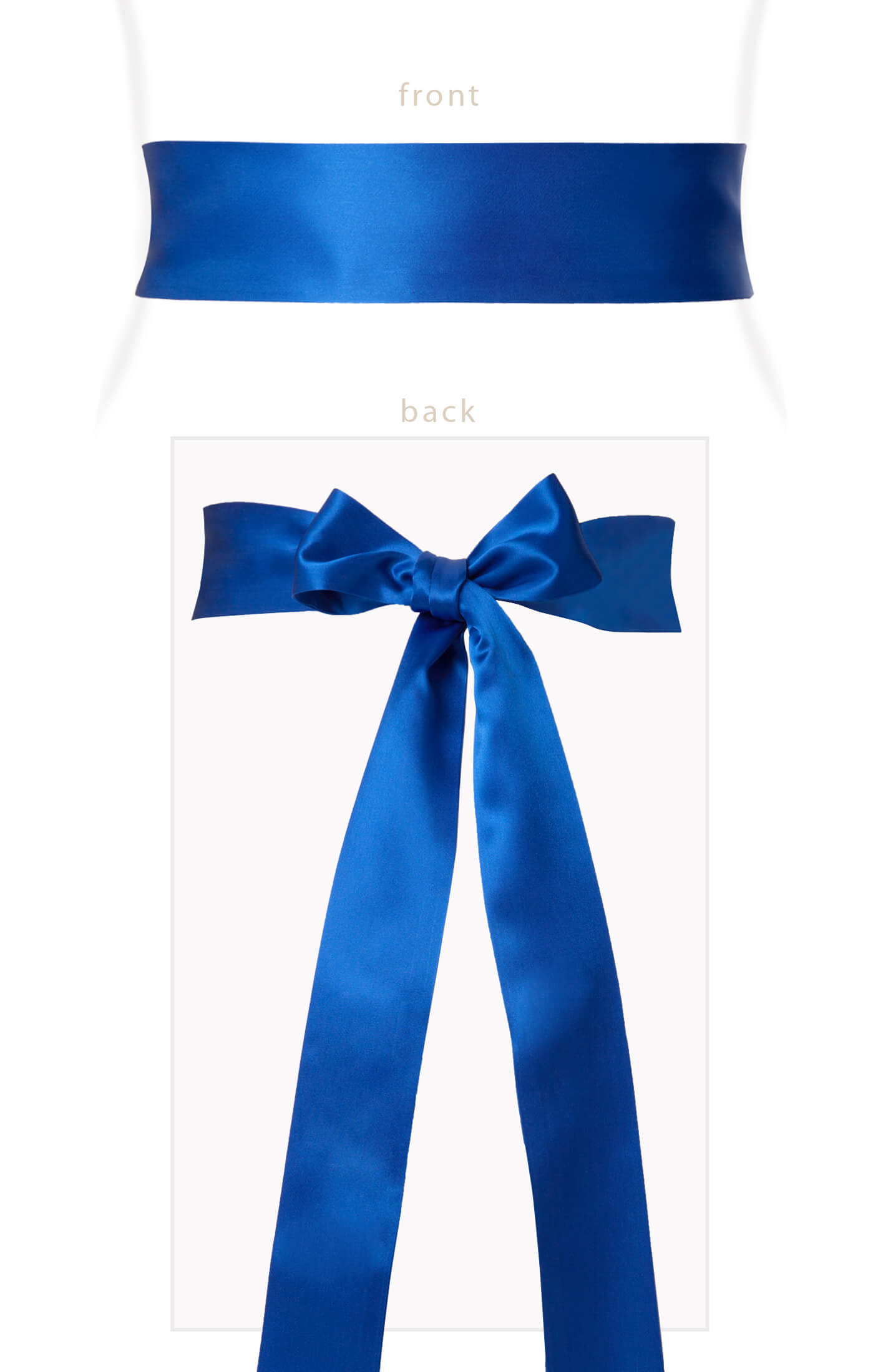 Smooth Satin Sash Blue Sapphire Maternity Wedding Dresses