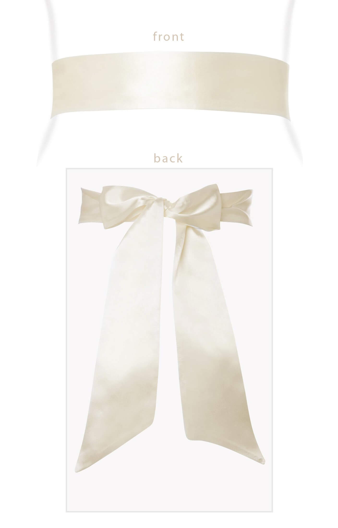 Image of Smooth Satin Sash Cream