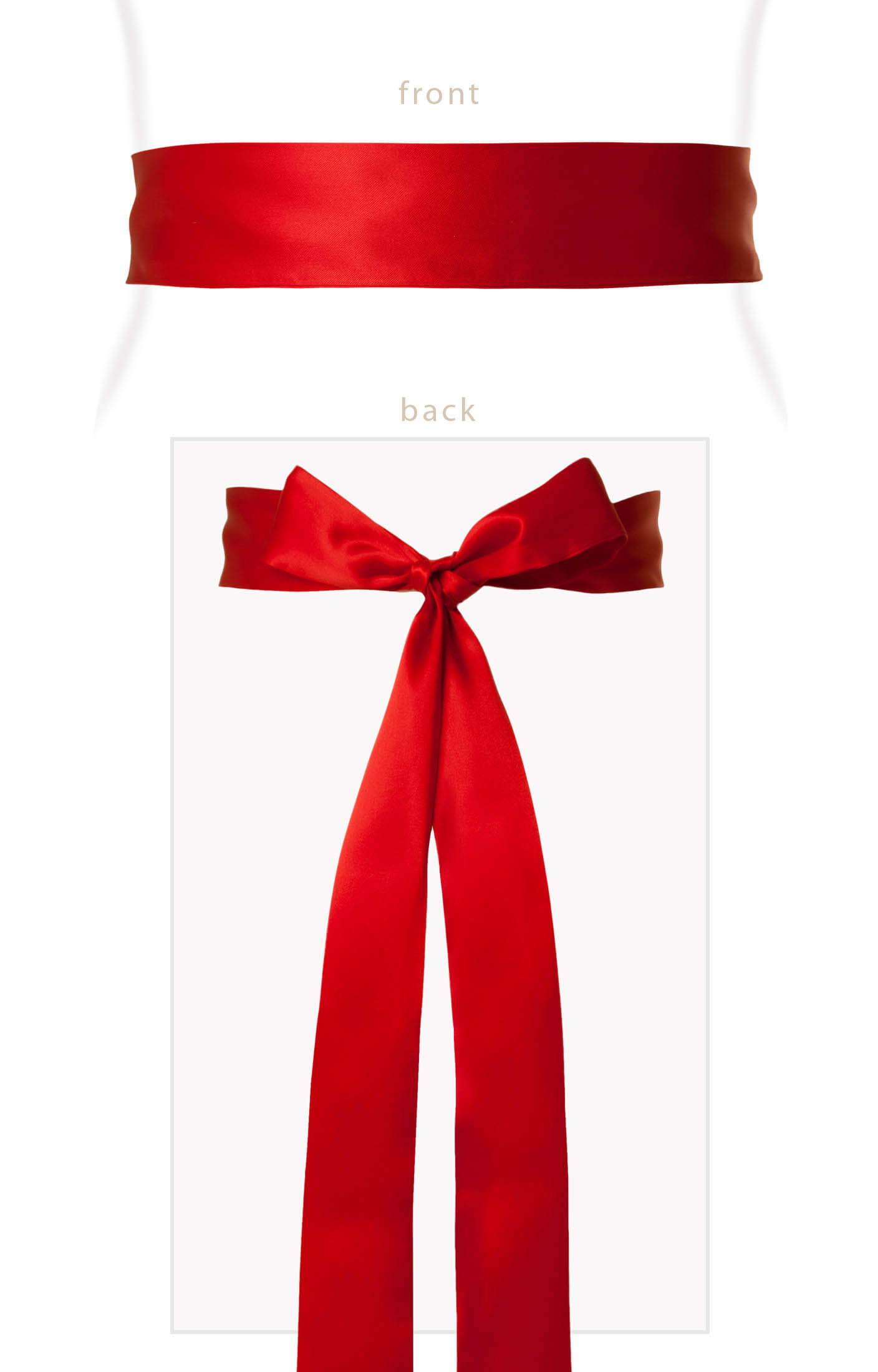 Smooth Satin Sash Long Clementine Maternity Wedding Dresses, Evening