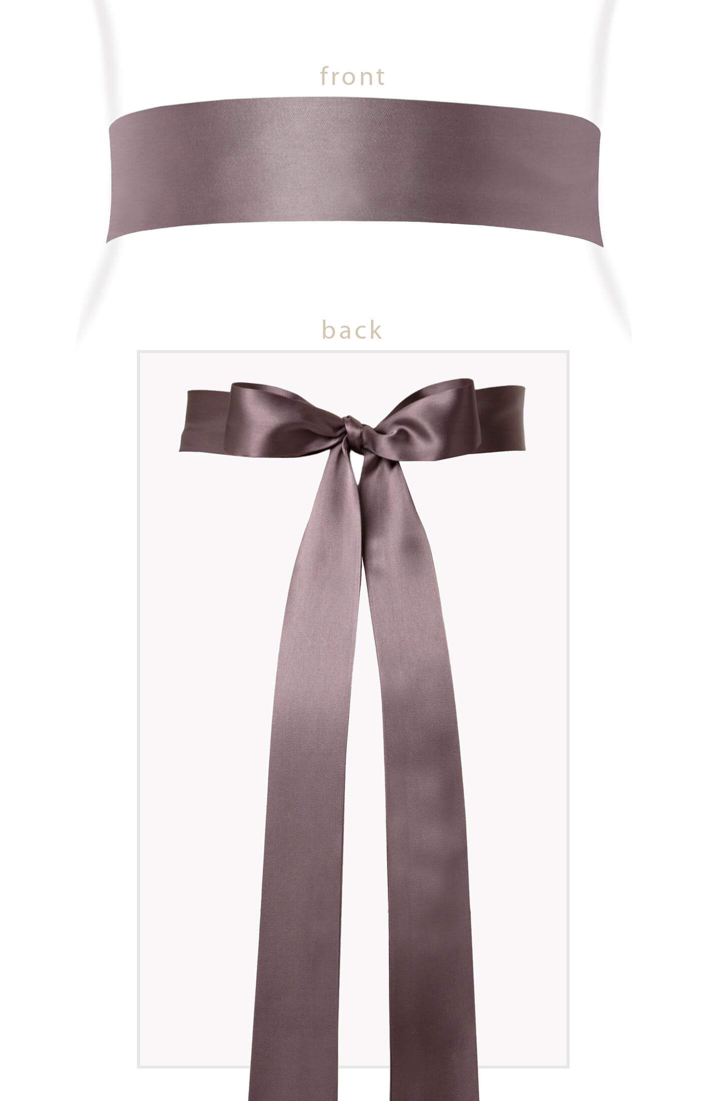 grey satin sash