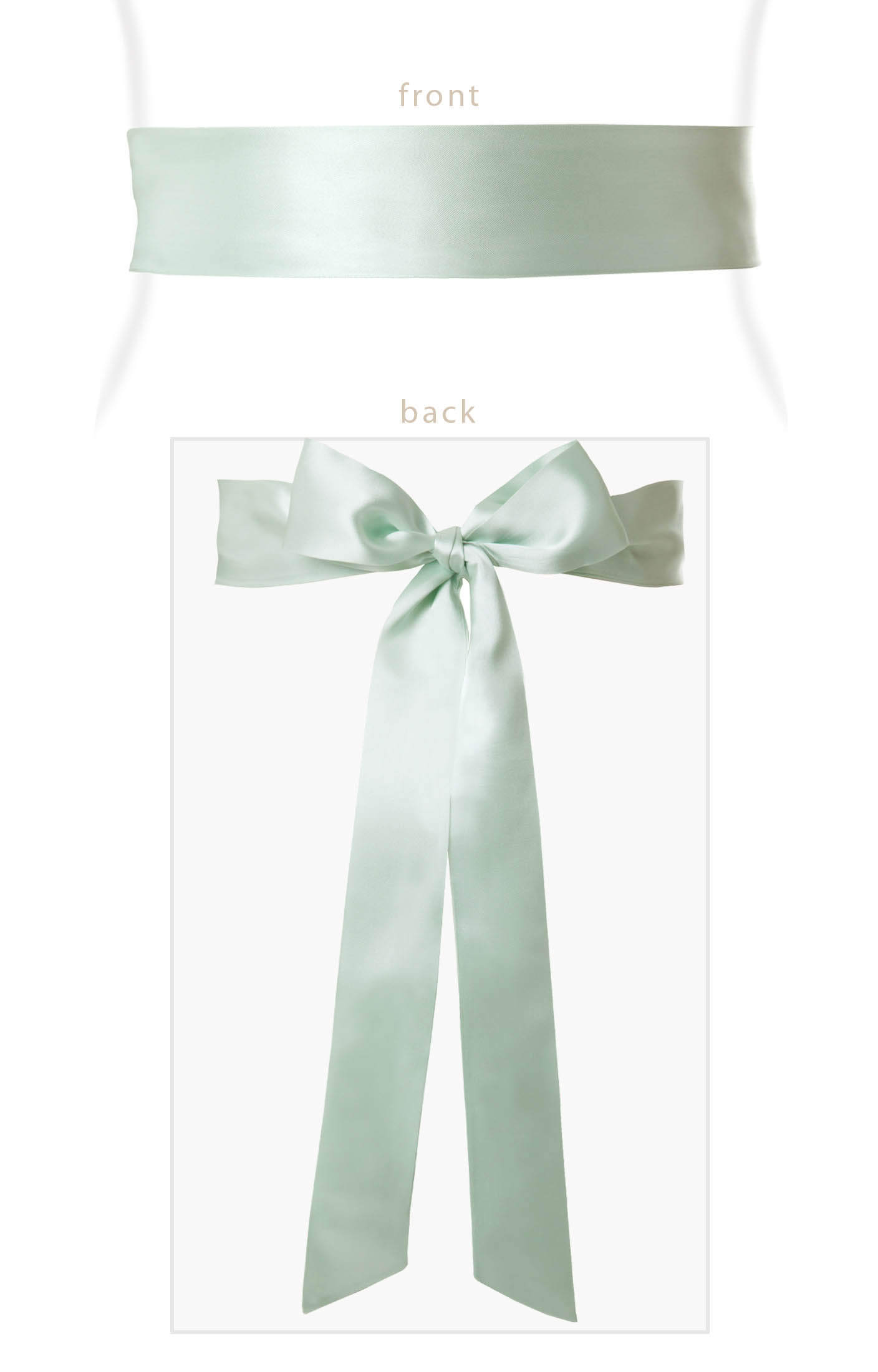 Image of Smooth Satin Sash Glacier