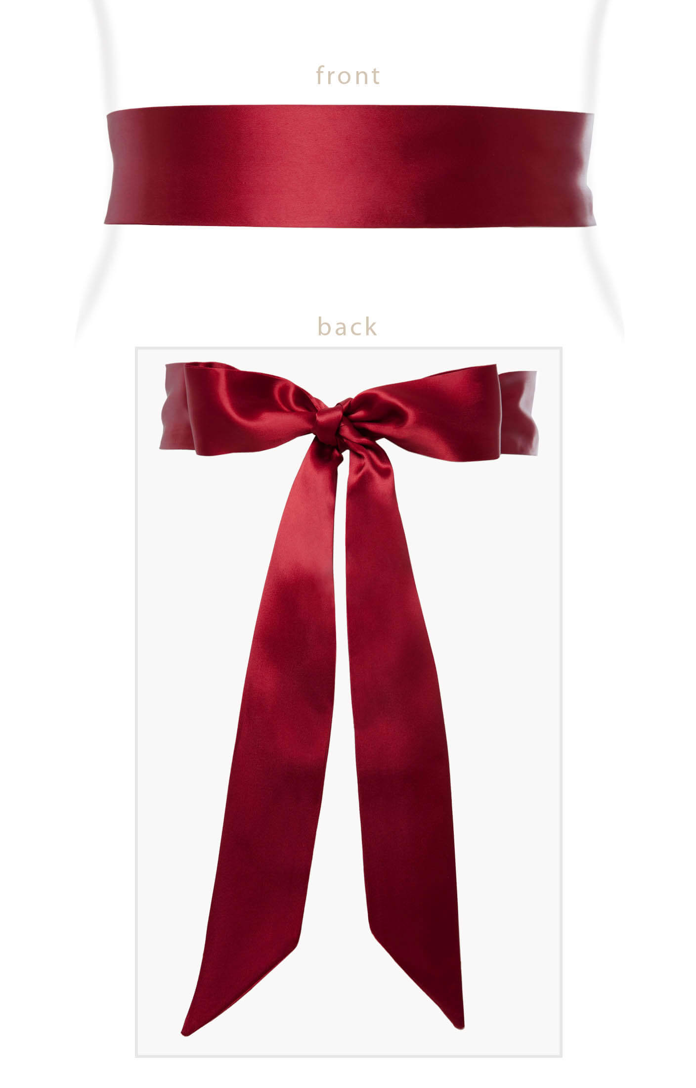 Image of Smooth Satin Sash Rouge
