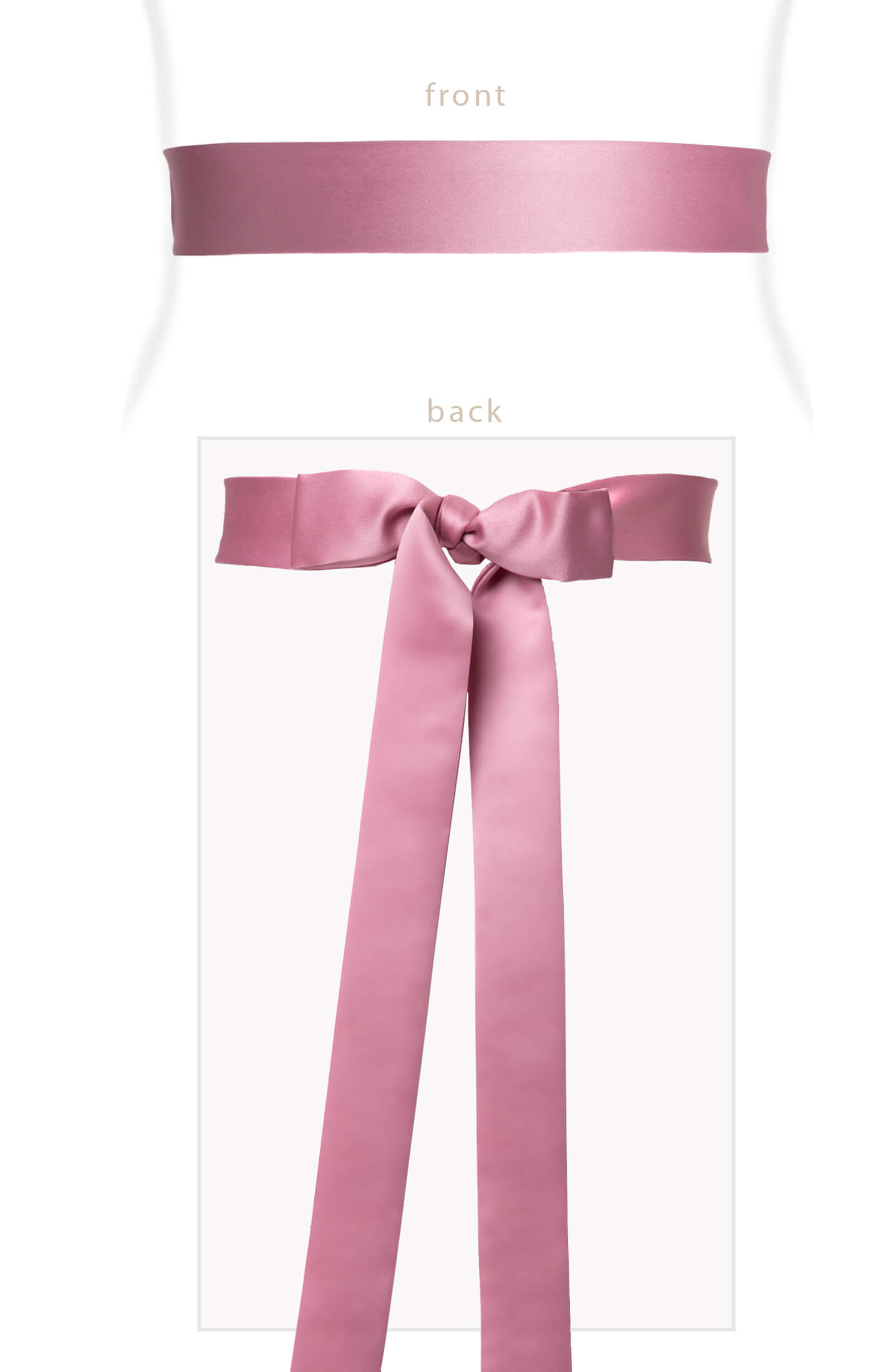 Image of Smooth Satin Sash Wild Rose