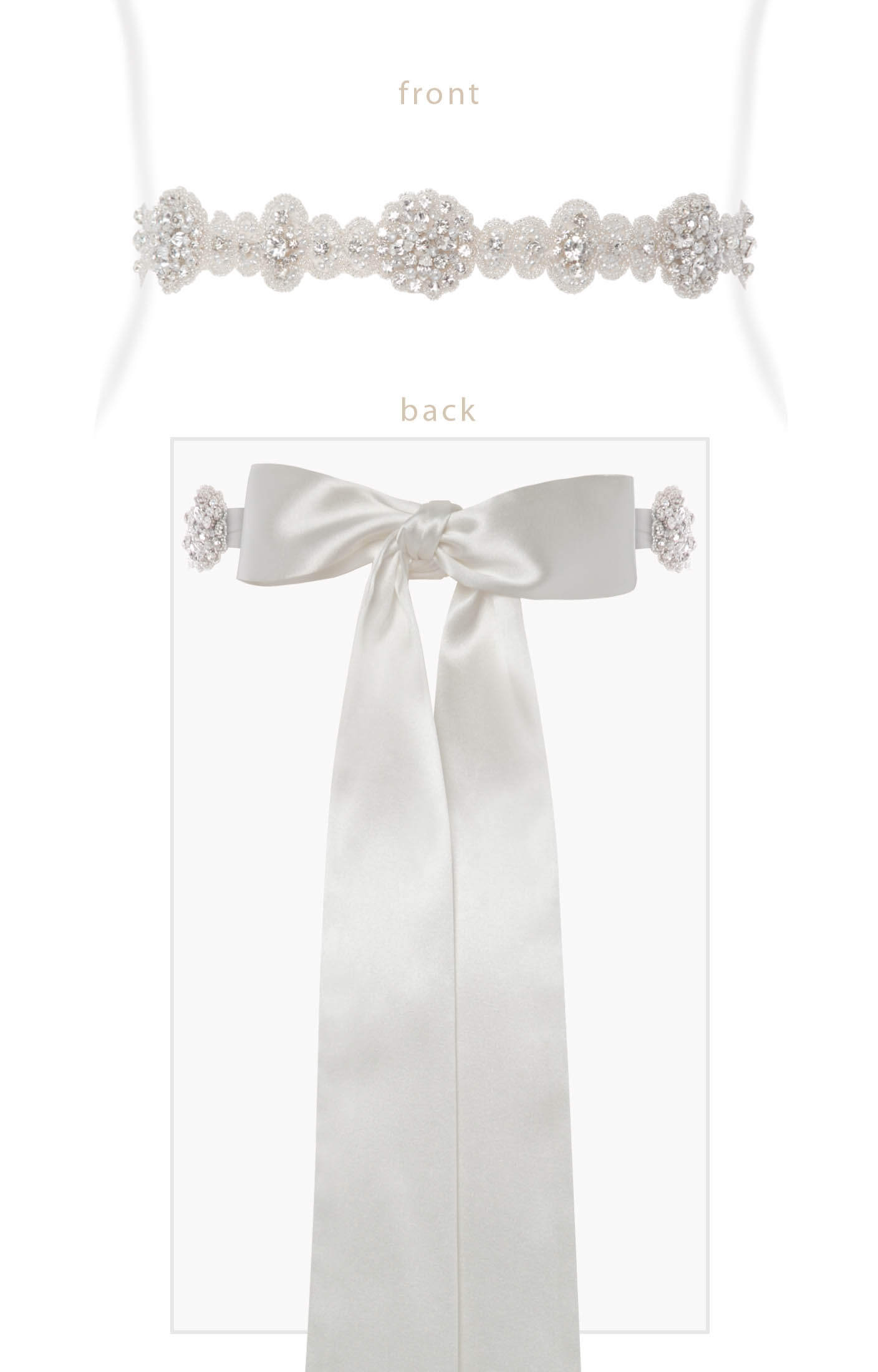 Image of Vintage Maternity Sash Ivory