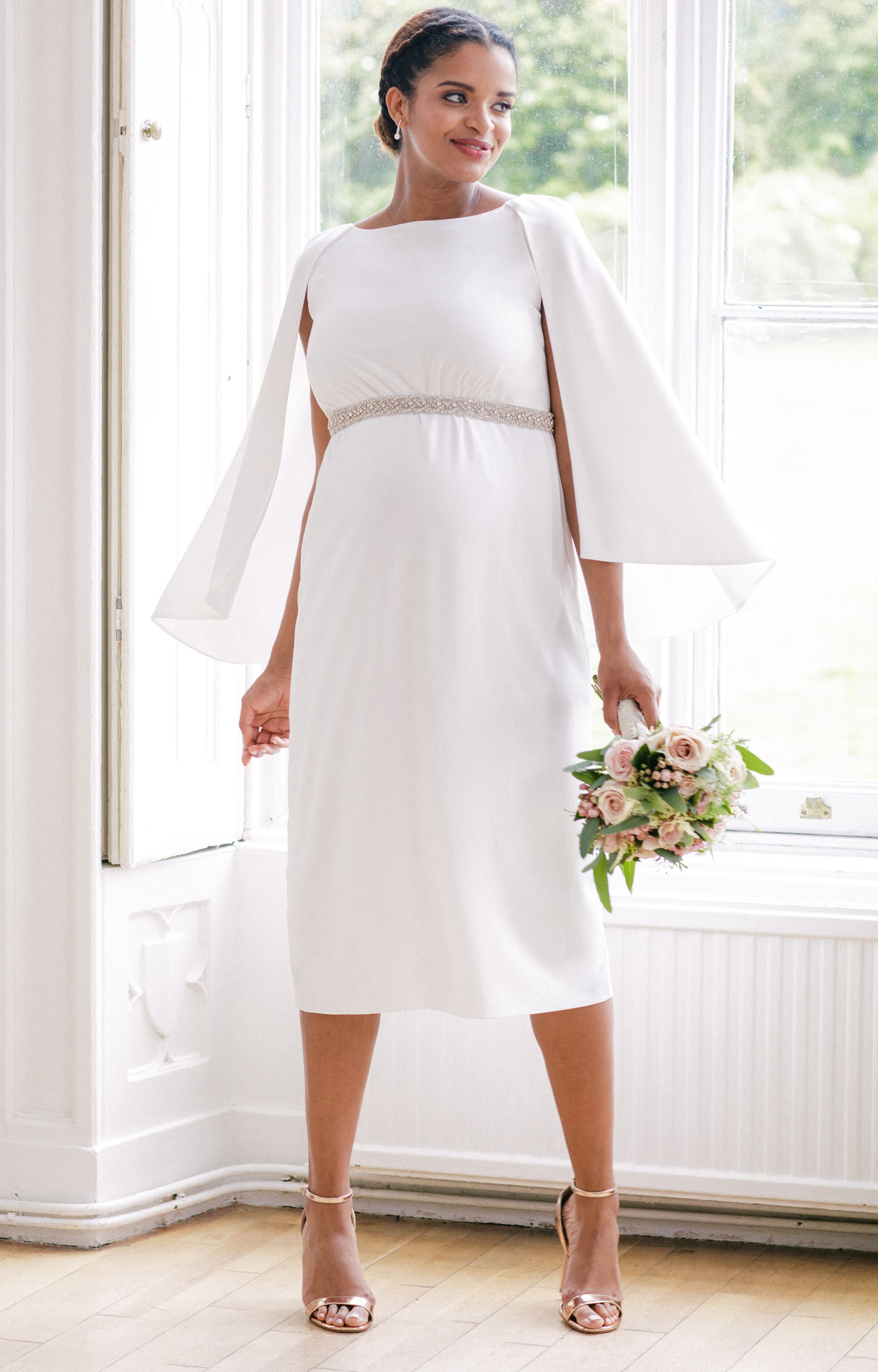 cape dress wedding