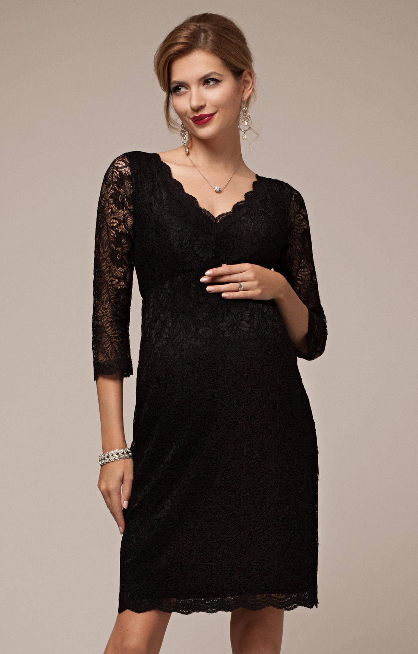 next black maternity dress