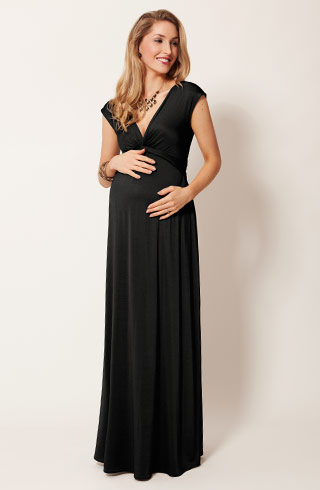 Clara Maternity Gown Long (Black) - Maternity Wedding Dresses, Evening ...