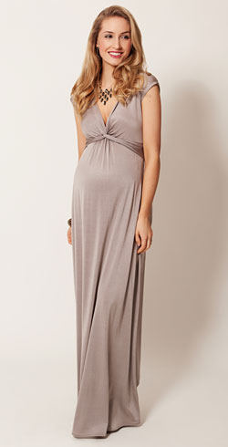 Clara Maternity Gown Long Mocha - Maternity Wedding Dresses, Evening ...