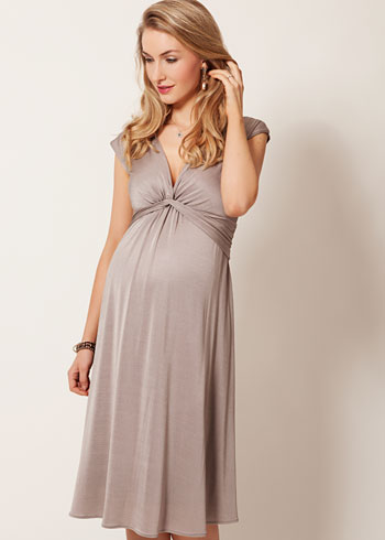 Clara Maternity Dress Short Mocha - Maternity Wedding Dresses, Evening ...