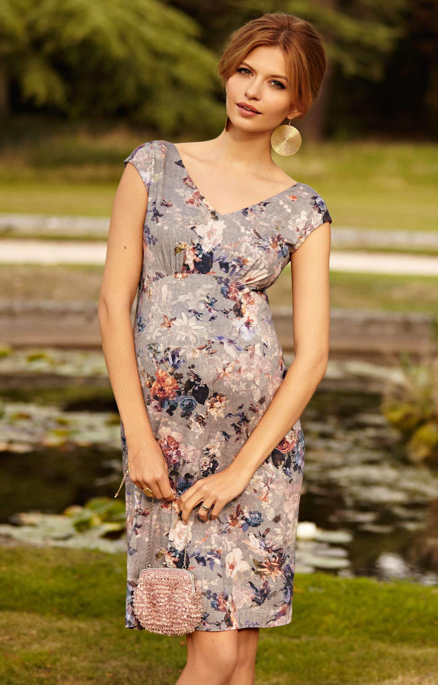 Dahlia Maternity Shift Dress Vintage Bloom - Maternity Wedding Dresses ...