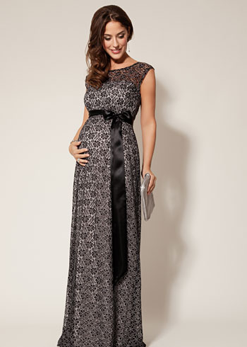 Daisy Maternity Gown Long Black and Silver - Maternity Wedding Dresses ...