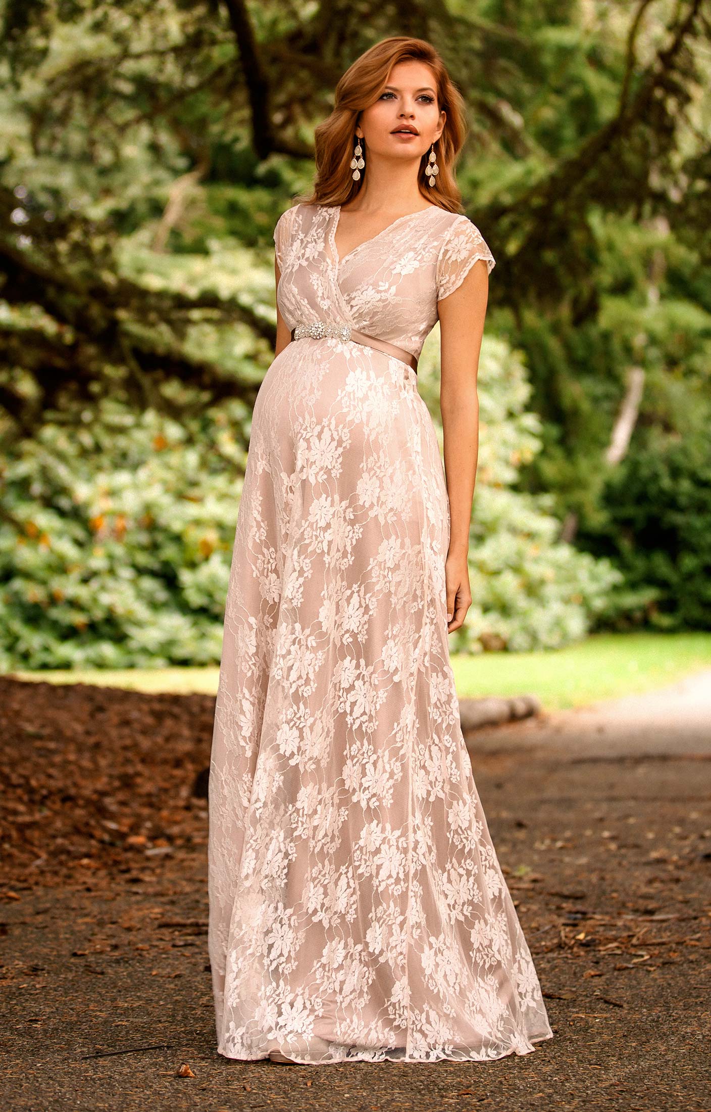 Eden Maternity Gown Long Blush