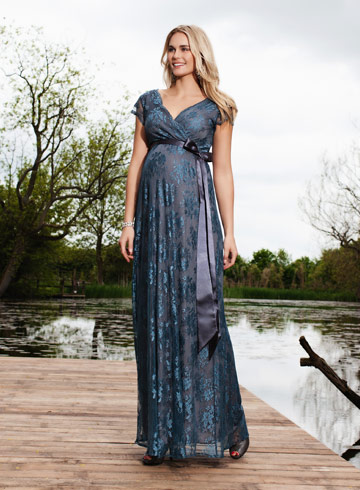 Eden Maternity Gown Long (Caspian Blue) - Maternity Wedding Dresses ...