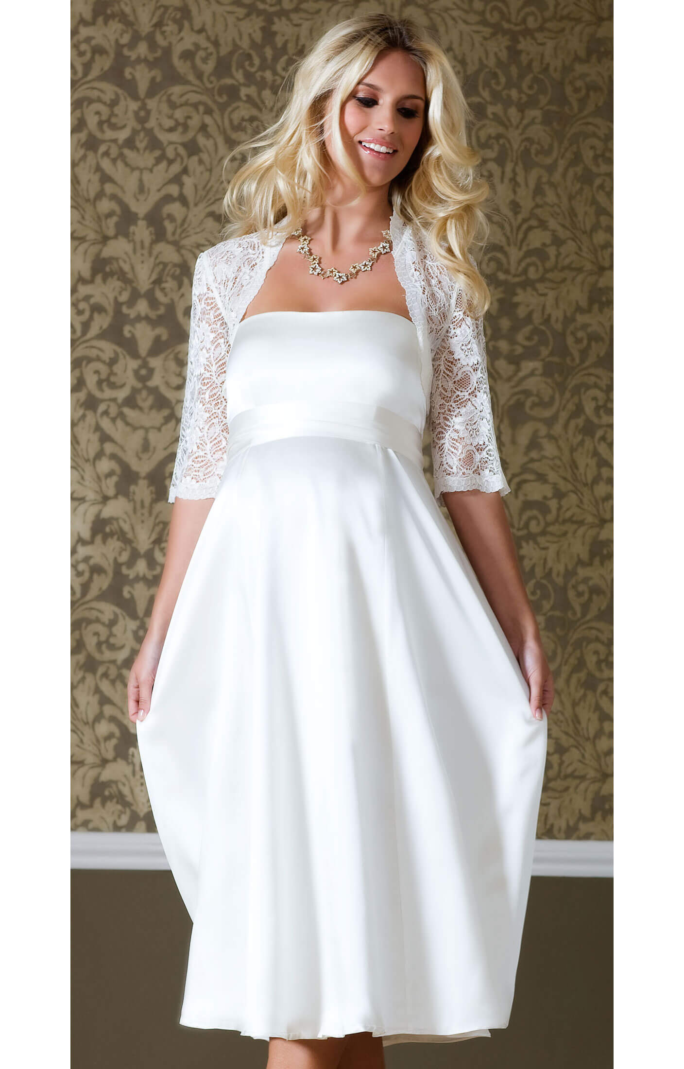 Ella Maternity Wedding Gown (Short) - Maternity Wedding Dresses