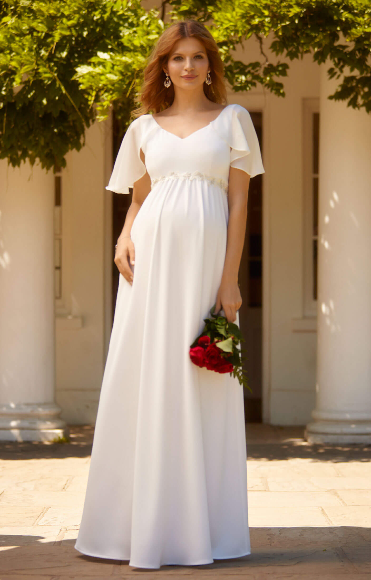 Everly Maternity Wedding  Gown Ivory Maternity Wedding  