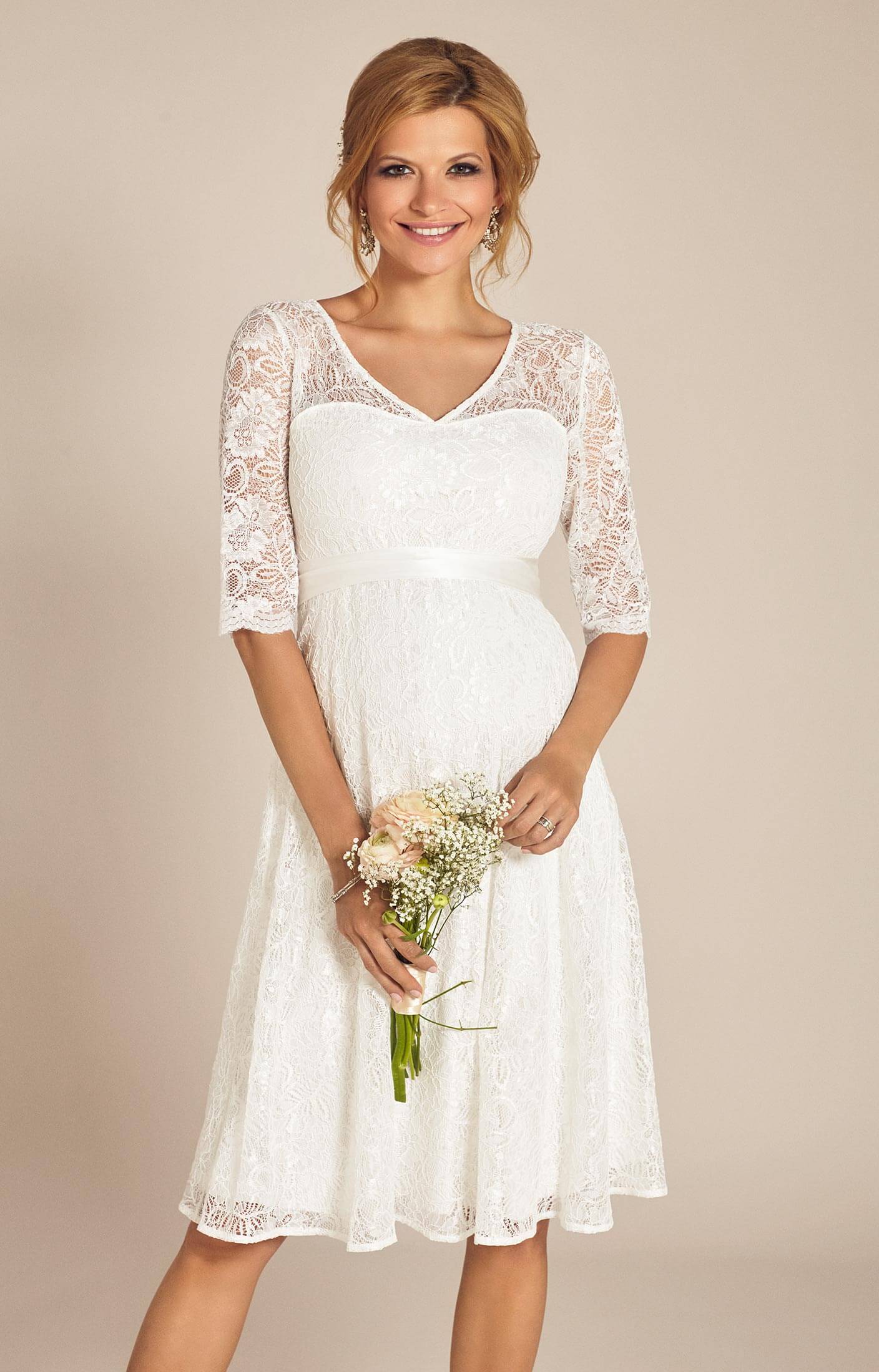 short ivory wedding dresses