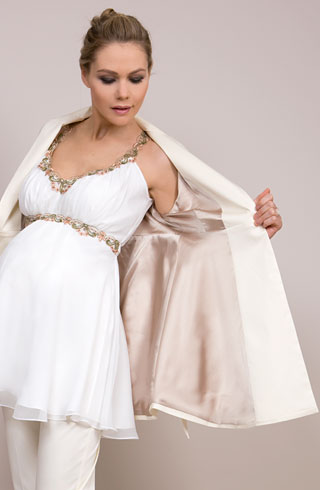 Tailored Maternity Jacket (Cream) - Maternity Wedding Dresses, Evening ...