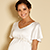 Brautkleid Keira aus Satinkrepp in Elfenbein / Weiß