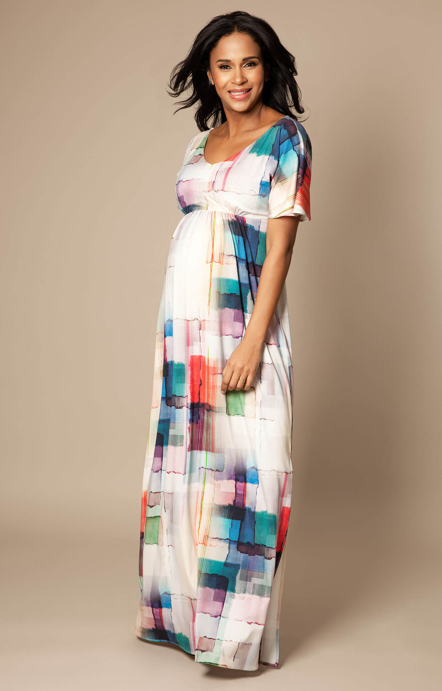 Kimono Maxi Maternity Dress Colour ...