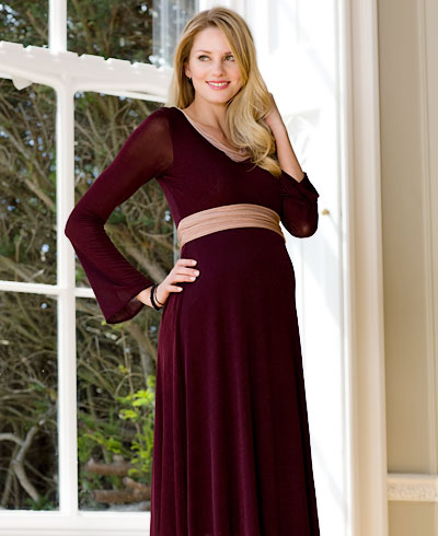 Lola Maternity Dress (Claret) - Maternity Wedding Dresses, Evening Wear ...