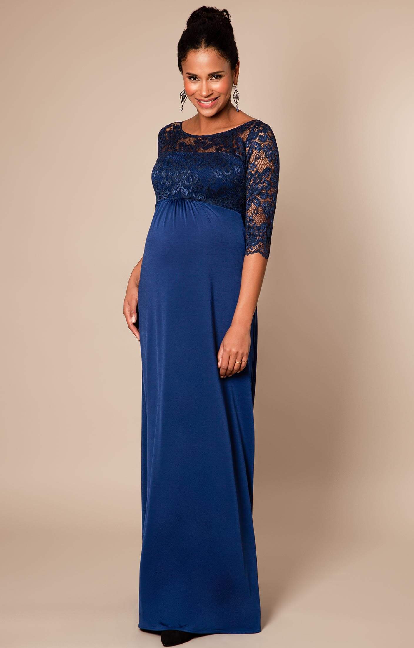 Lucia Maternity Gown Long Imperial Blue - Maternity Wedding Dresses