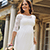 Lucia Gravid Bröllopsklänning Lång elfenbensvit