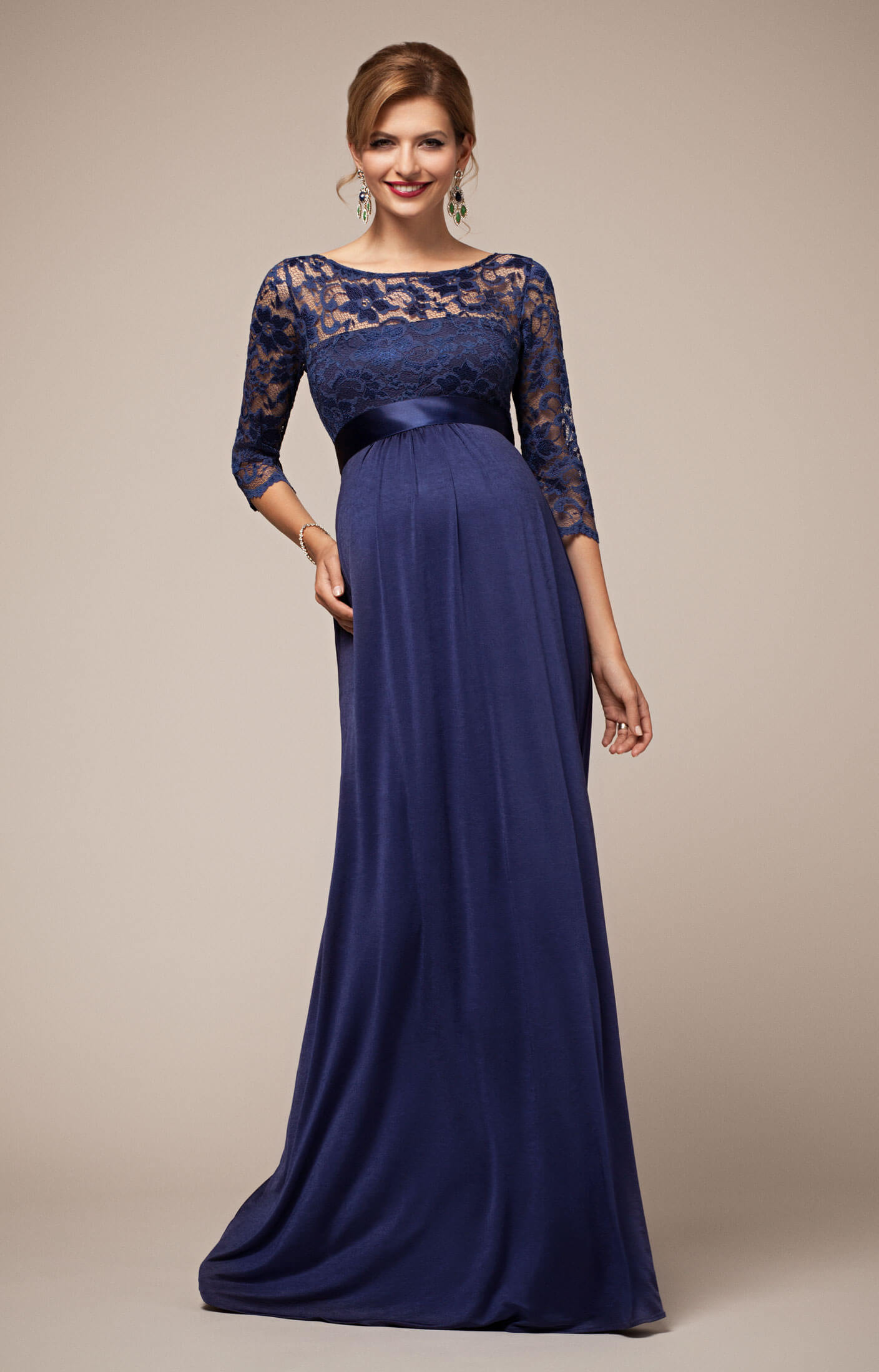 Lucia Maternity Gown Windsor Blue - Maternity Wedding Dresses, Evening