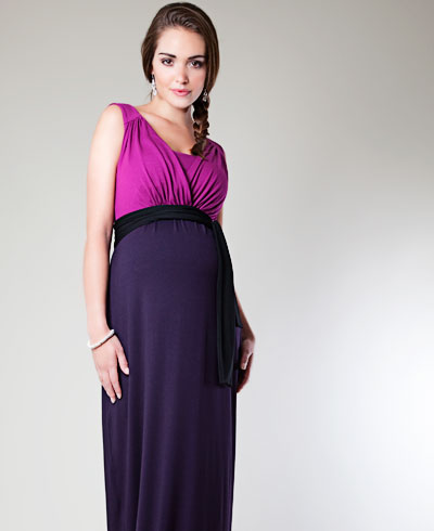 Maxi Berry Maternity Jersey Dress - Maternity Wedding Dresses, Evening ...