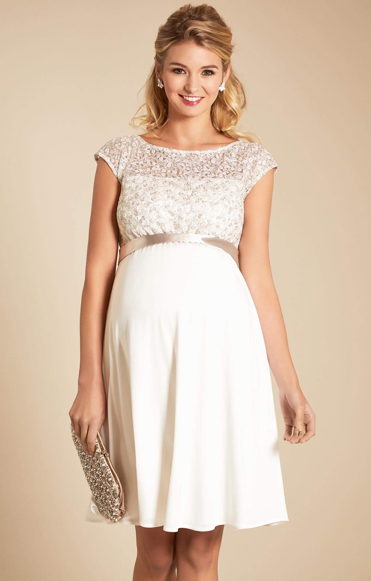 Mia Maternity Dress Ivory - Maternity Wedding Dresses, Evening Wear and ...